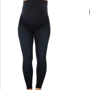 SPANX Mama Ankle Jean-ish Seamless Maternity Leggings, SIZE XSMALL TWILIGHT RISE